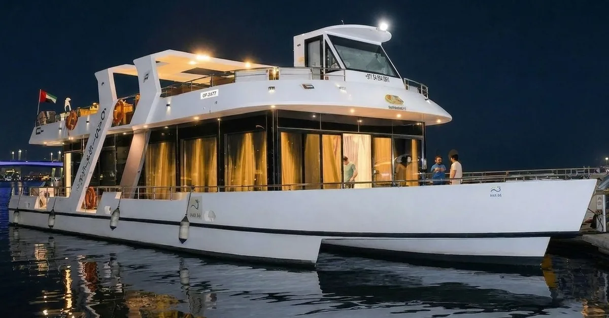 Buy 2-hour Luxury Dubai Cruise With Buffet, Entertainment & Sunset Views | Dubai Trades Now at Special Price in DubaiTrades.com 4 2-hour Luxury Dubai Cruise With Buffet, Entertainment & Sunset Views | Dubai Trades Food, Grocery & Dining Shop Online at Special Price from Dubai Trades 4