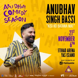 Anubhav Singh Bassi Live – Kisi Ko Batana Mat in Abu Dhabi – Shows and Theatrical Plays Shows and Theatrical Plays Shop Online at Special Price from Dubai Trades 2