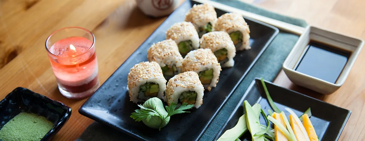 Buy Choice Of Any Sushi Roll With Soft Drink At Ichikura in Dubai | Dubai Trades Now at Special Price in DubaiTrades.com 3 Choice Of Any Sushi Roll With Soft Drink At Ichikura in Dubai | Dubai Trades Food, Grocery & Dining Shop Online at Special Price from Dubai Trades 3