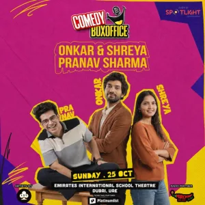Comedy Box Office By Onkar, Shreya, and Pranav Sharma in Dubai – Comedy Events Comedy Events Shop Online at Special Price from Dubai Trades