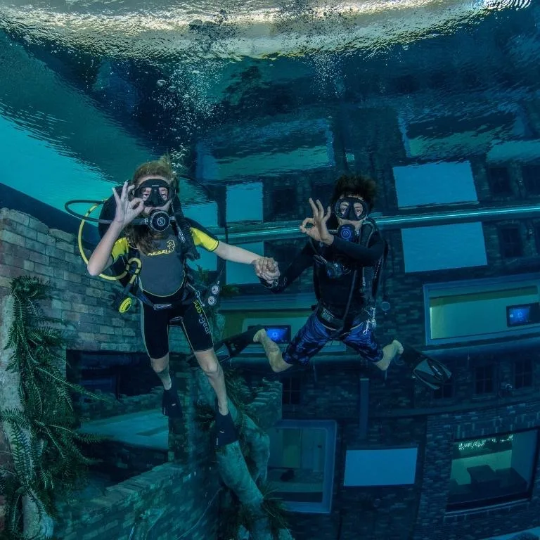 Buy Deep Dive Dubai Scuba Diving Experience – Water Sports Now at Special Price in DubaiTrades.com 2 Deep Dive Dubai Scuba Diving Experience – Water Sports Travel, Activities & Events Shop Online at Special Price from Dubai Trades 2
