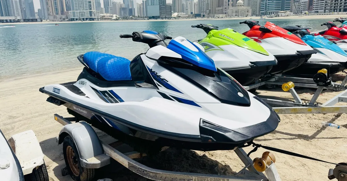 Buy For Up To Two: 30-, 45- Or 60-minute Jet Ski Rental 1500cc in Sharjah & N. Emirates | Dubai Trades Now at Special Price in DubaiTrades.com 3 For Up To Two: 30-, 45- Or 60-minute Jet Ski Rental 1500cc in Sharjah & N. Emirates | Dubai Trades Travel, Activities & Events Shop Online at Special Price from Dubai Trades 3
