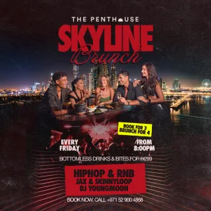 Friday Skyline Brunch at The Penthouse by FIVE – Indoor Attractions Indoor Attractions Shop Online at Special Price from Dubai Trades