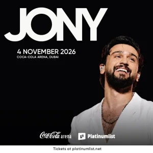 JONY in Dubai – Concerts Concerts Shop Online at Special Price from Dubai Trades 2