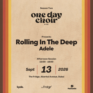 One Day Choir DXB Presents ‘Rolling in The Deep’ – Afternoon Session in Dubai – Workshops Travel, Activities & Events Shop Online at Special Price from Dubai Trades