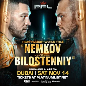 PFL Dubai: Nemkov vs. Bilostenniy – Heavyweight World Title – Sports Events Sports Events Shop Online at Special Price from Dubai Trades