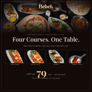 Premium Business Lunch at Bebek Restaurant & Lounge – Dining Experiences Dining Experiences Shop Online at Special Price from Dubai Trades