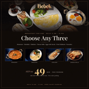 Turkish Breakfast Experience at Bebek Restaurant & Lounge – Dining Experiences Dining Experiences Shop Online at Special Price from Dubai Trades